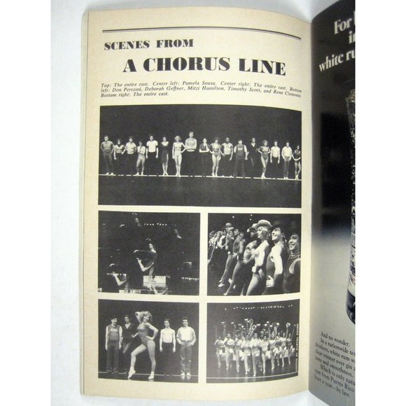 A Chorus Line Playbill 1978 Shubert Theatre Shakespeare Festival Ticket  Bennet - Picture 5 of 11